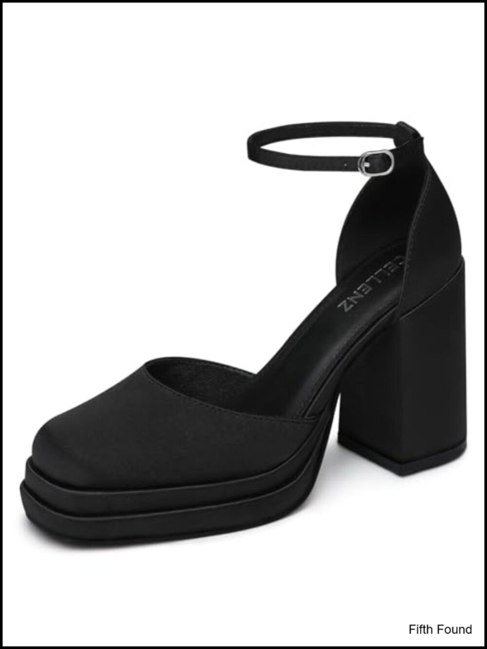 Women's Chunky High Heels Platform Dress Pumps Satin Comfortable